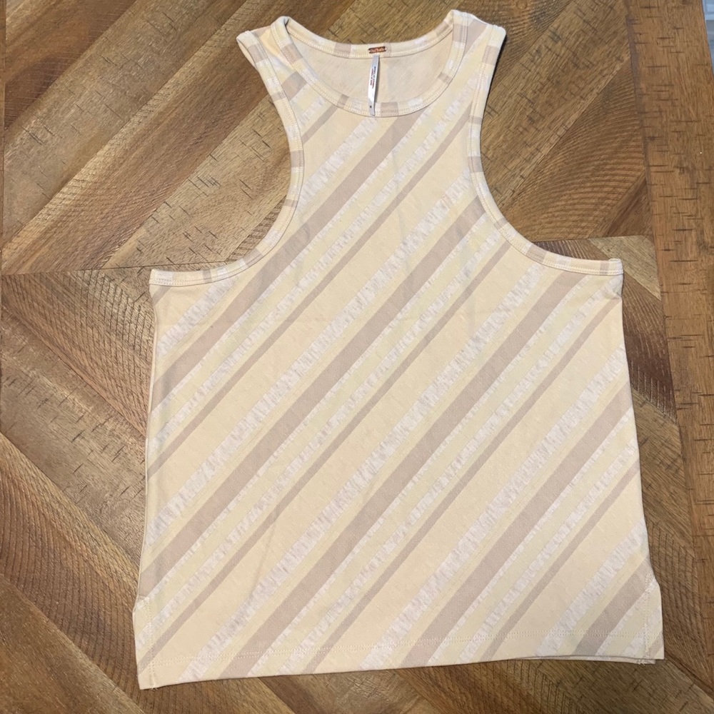 Free People Sidelines Ivory Tank Top